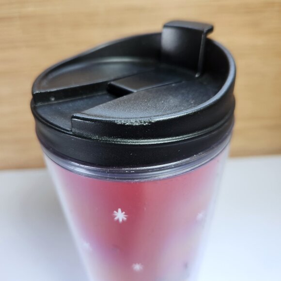 Starbucks 2011 Travel Tumbler Cup Holiday Snow Fun Christmas Dog and Snowflakes - Picture 9 of 14